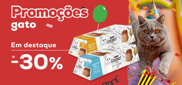 Gourmet: -30% numa seleção de alimentação húmida para gato 24 uns.