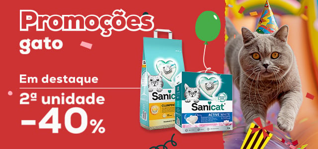 Sanicat: -40% na 2º unidade numa variedade de areias para gato