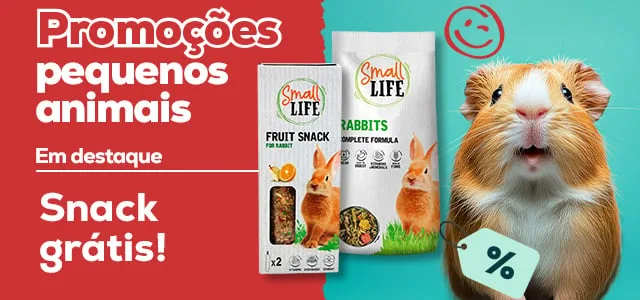 Small Life: Snacks grátis com uma seleção de ração para coelhos 0,8kg