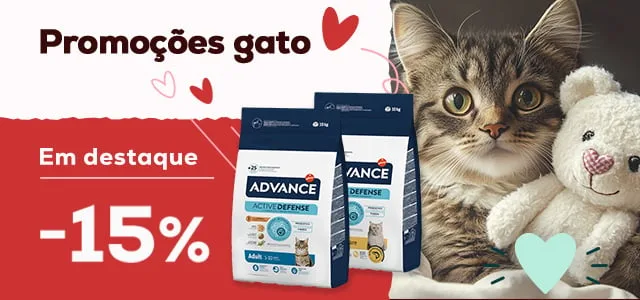 Advance: -15% numa seleção de ração para gato