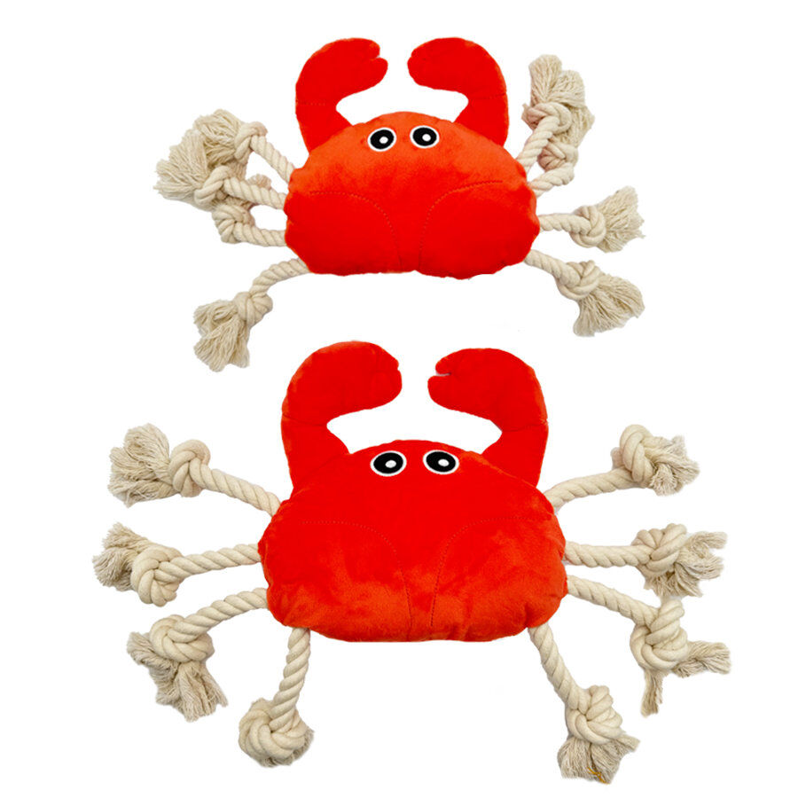 Tootoy! Comfort Fresh Crab peluche com corda para cães, , large image number null