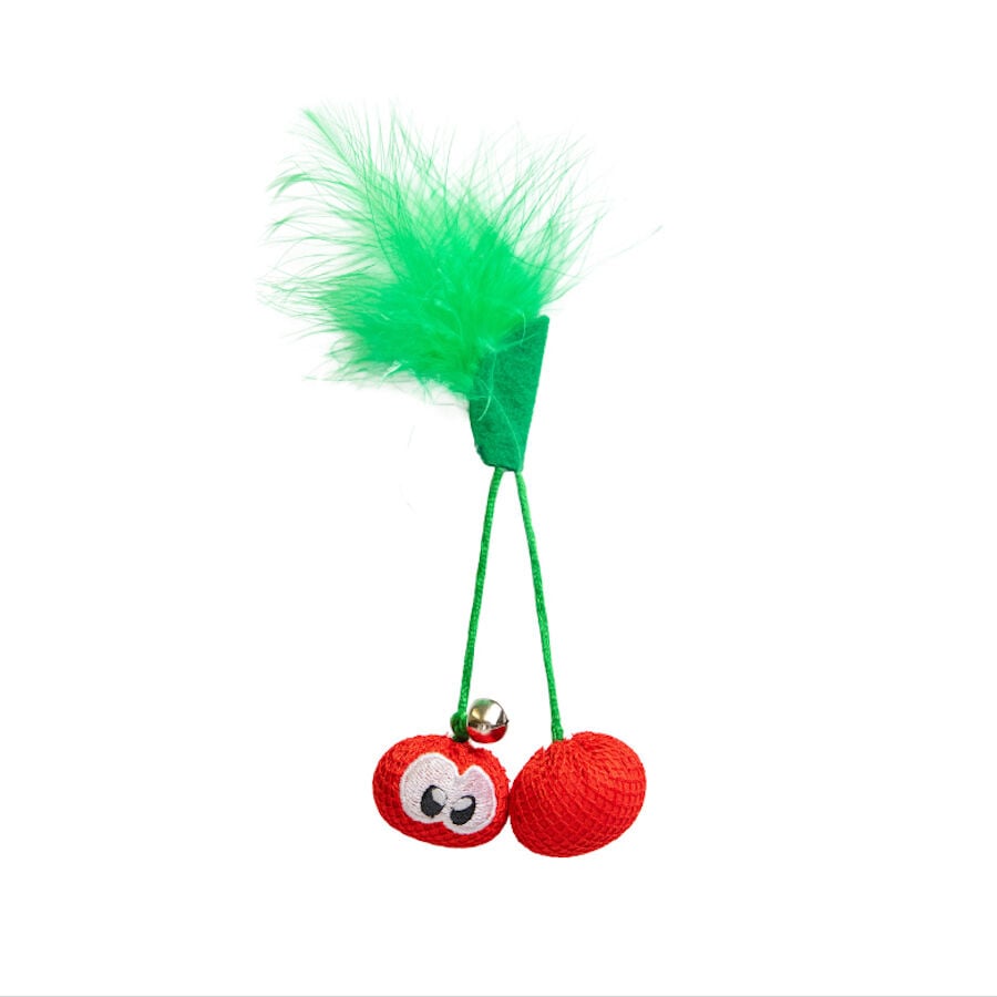 Outward Hound Catstages Dental Cherries Cerejas de Peluche macias para gatos, , large image number null