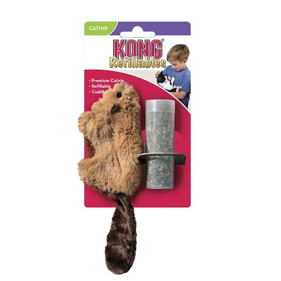 Kong Cat Refillable Beaver Brinquedo com catnip para gatos, , large image number null