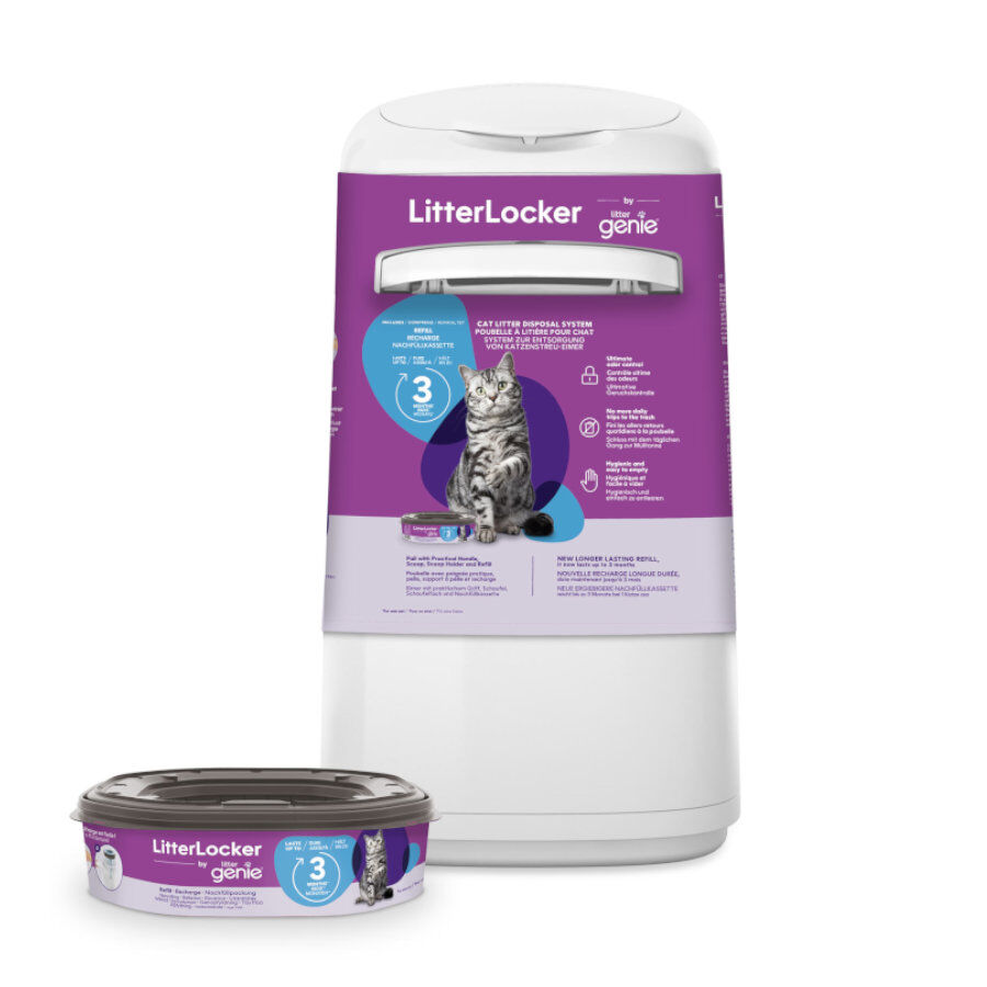 Litter Genie Litter Locker Caixote para depósito de areia para gatos