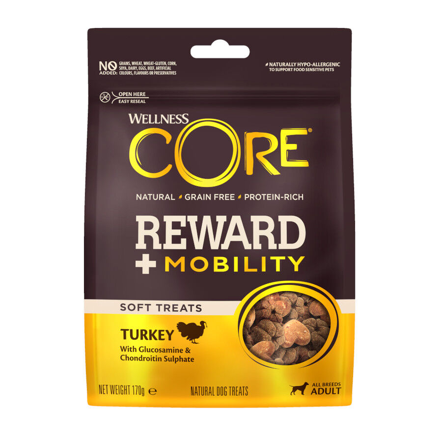 Wellness Core Biscoitos Reward + Mobility Peru para cães adultos