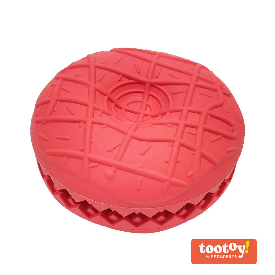 Tootoy! Chew Strawberry Donut Treat Dispenser brinquedo para cães