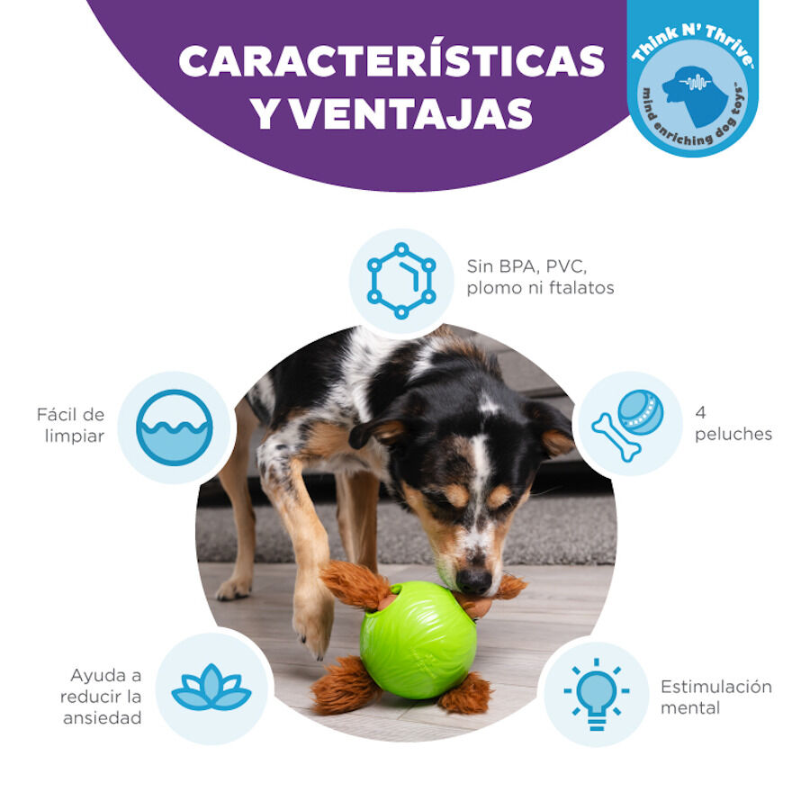 Outward Hound Nina Ottosson Snuffle n’ Treat Bola Interativa Porta-Snacks para cães , , large image number null