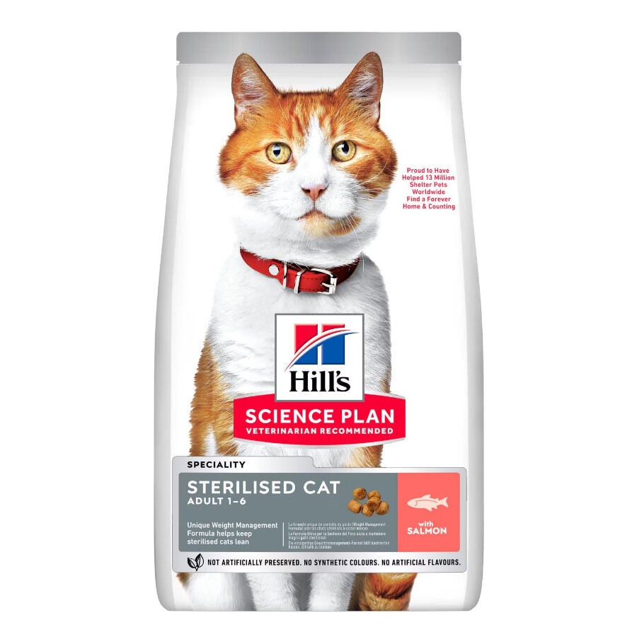 Ração Hill's Science Plan Sterilised Adult Salmon para gatos, , large image number null