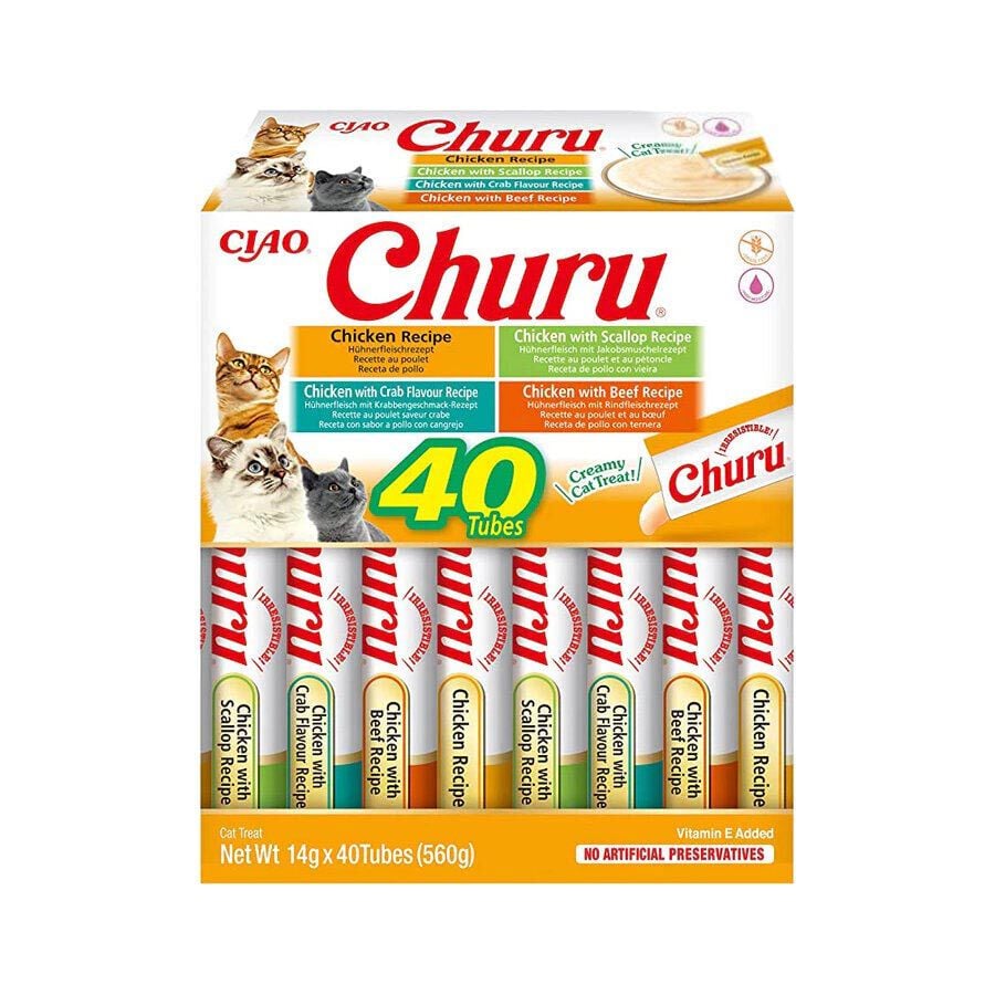 Churu Variedades de Frango Snack Líquido para gatos, , large image number null