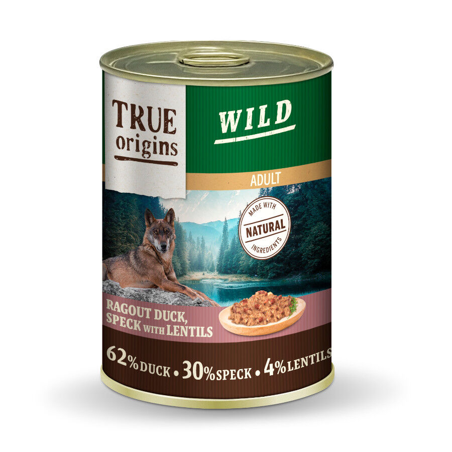 True Origins Wild Adult Cubos de Pato com Speck e Lentilhas em lata para cães, , large image number null