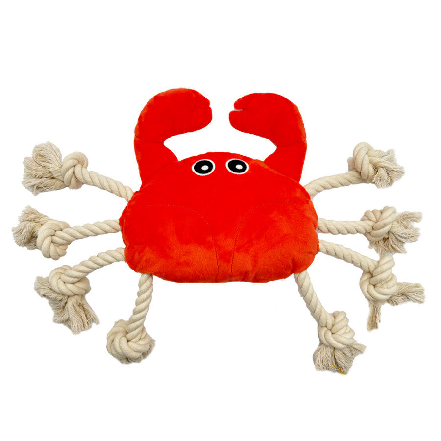 Tootoy! Comfort Fresh Crab peluche com corda para cães, , large image number null