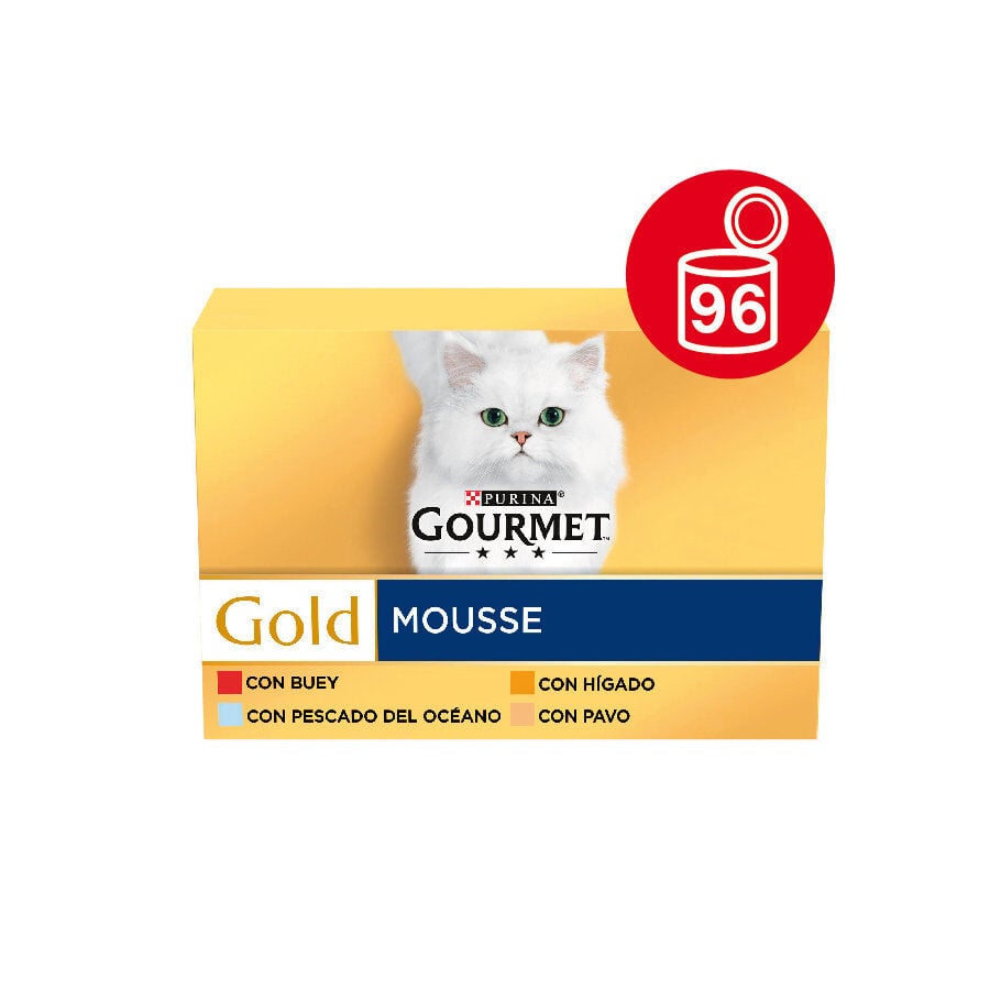 Gourmet Gold Mousse Sabores Variados em lata para gatos - Multipack, , large image number null