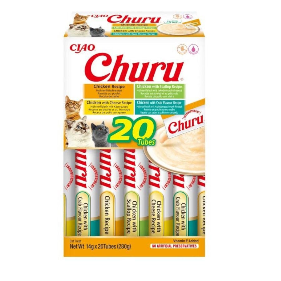 Churu Variedades de Frango Snack Líquido para gatos, , large image number null