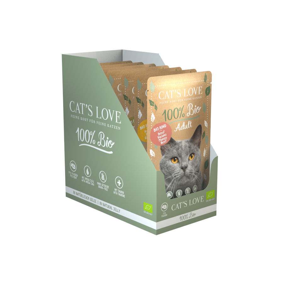 Cat’s Love Adult Bio Saquetas em Gelatina para gatos – Multipack 6