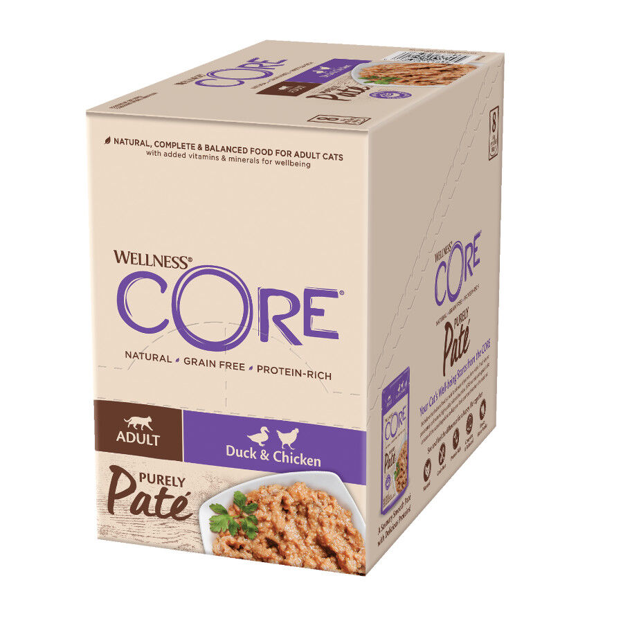 Wellness Core Adult Purely Pato e Frango em Patê saqueta para gatos