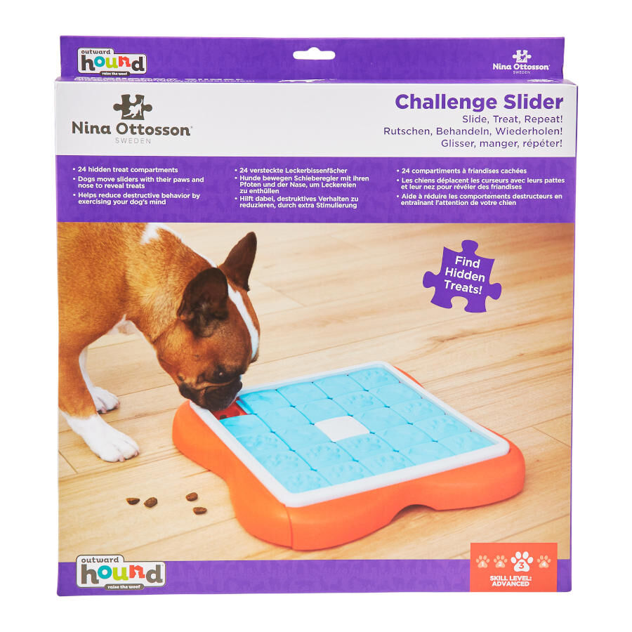 Outward Hound Nina Ottosson Challenge Slider Puzzle da inteligência para cachorros, , large image number null