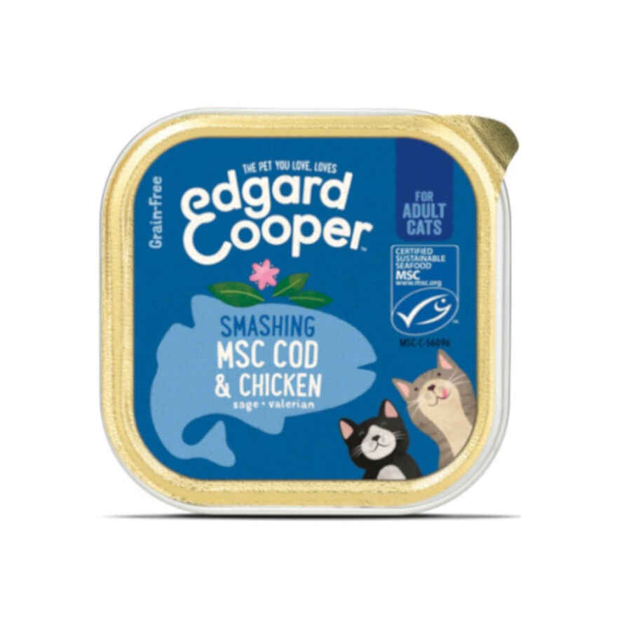 Edgard & Cooper Adult Frango e Bacalhau terrina para gatos, , large image number null