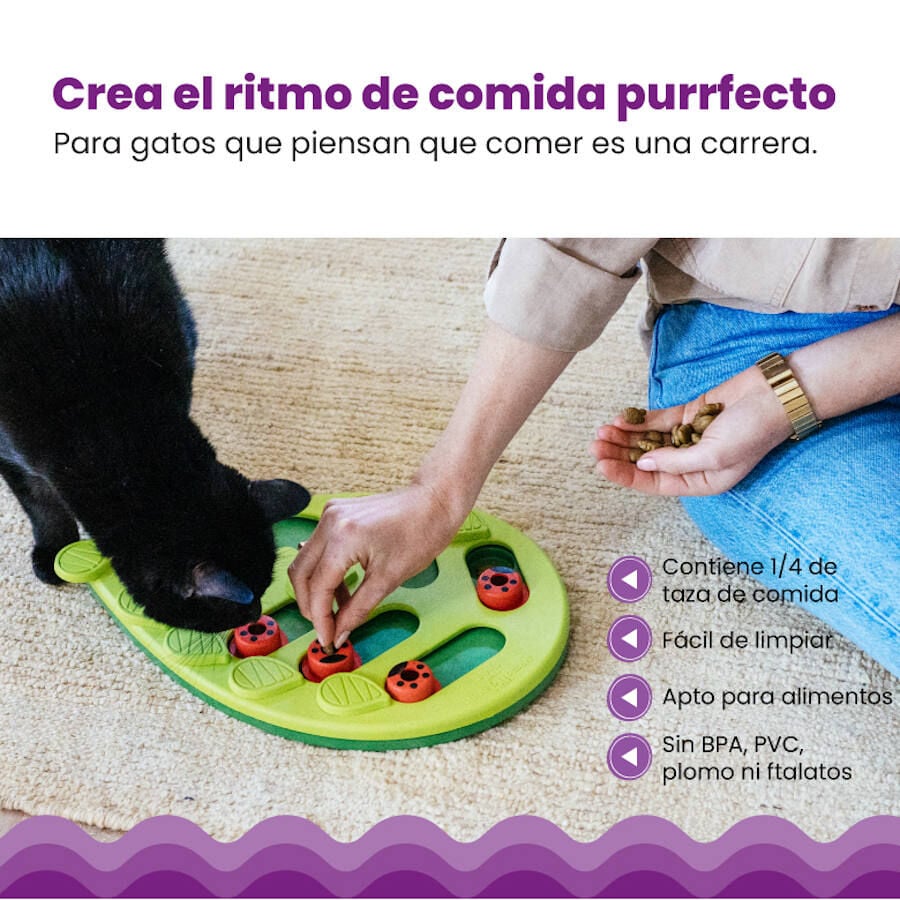 Outward Hound Catstages Puzzle & Play Buggin’ Out Brinquedo de Inteligência para gatos, , large image number null