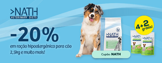Nath Veterinary Diets: -20% en pienso hipoalergenico para perro 2,5 kg y 4 + 2 gratis en selección de snacks
