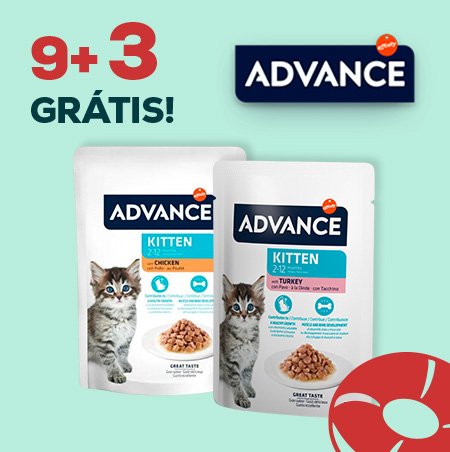 Advance: 9 + 3 grátis numa seleção de alimentação húmida para gato 12 x 85 e 100 g