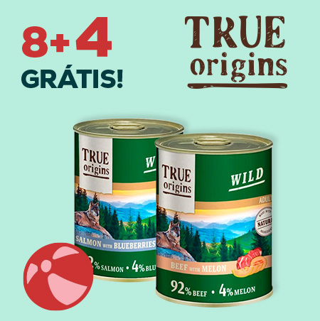 True Origins Wild: 8 + 4 grátis numa seleção de alimentação húmida para cachorro 12 x 400g