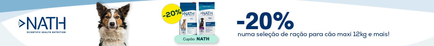 Nath: -20% numa seleção de ração para cão maxi 12kg