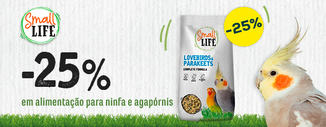 Small Life: -25% em alimentação para ninfa 5kg