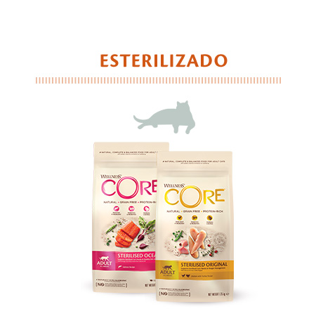 Alimento para gato esterilizado da marca Wellness Core