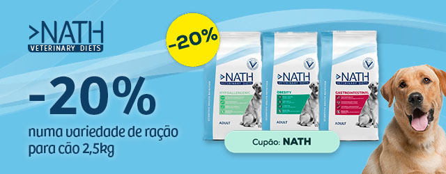 Nath Veterinary Diets: -20% numa variedade de ração para cão 2,5kg