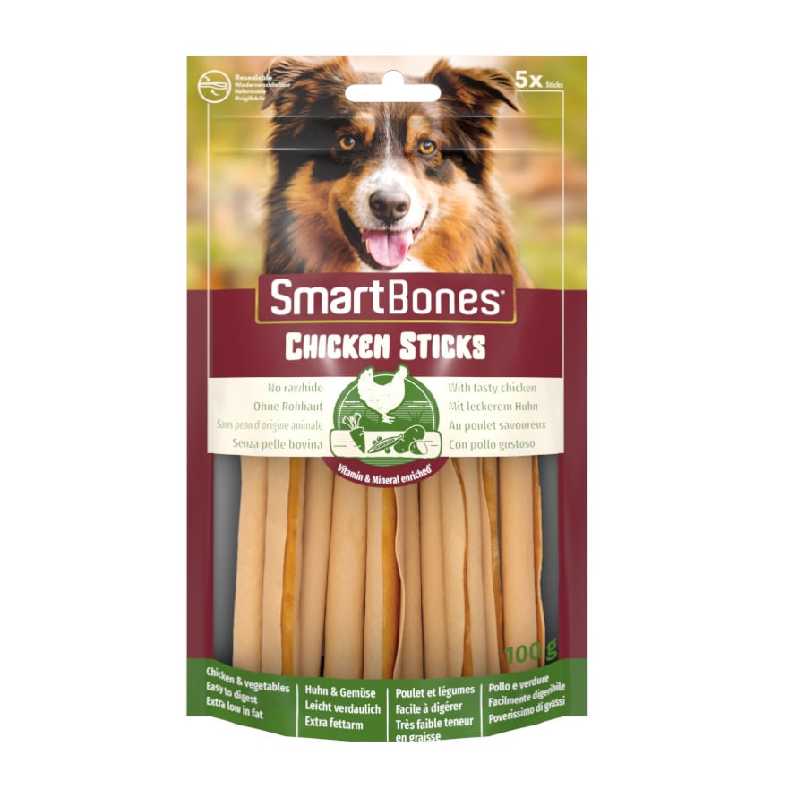 0.1 KG SmartBones Barritas de Frango para cães