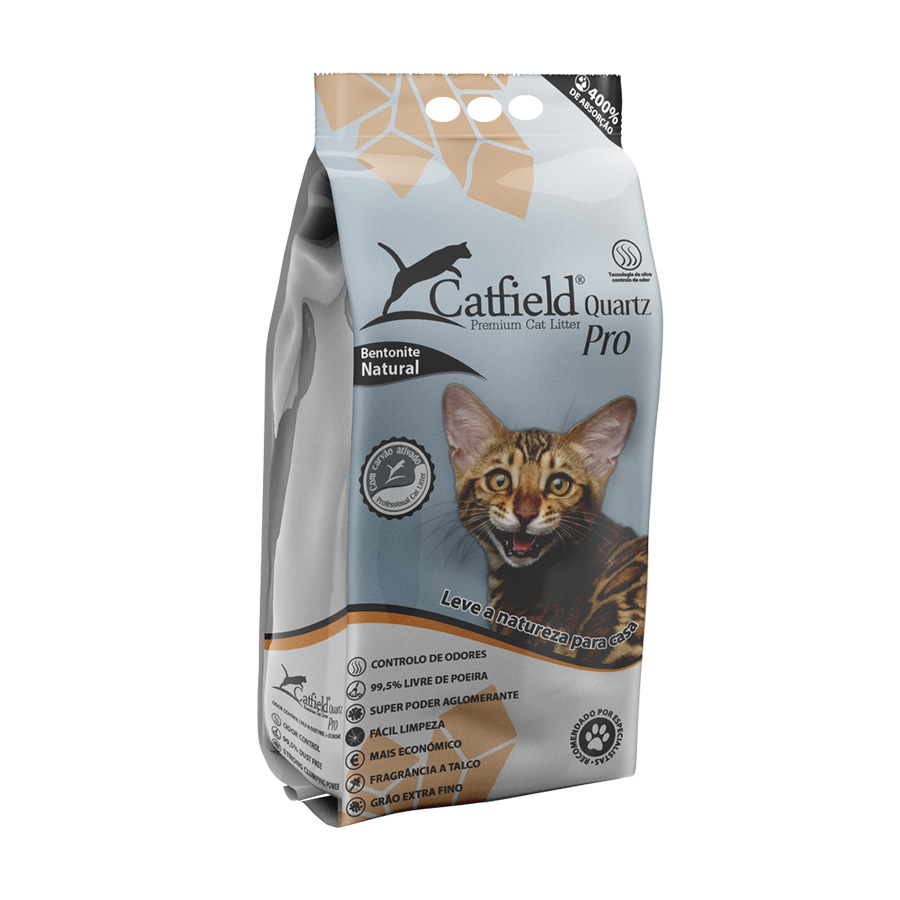 15 L Catfield Premium Quartz Pro Areia Aglomerante para gatos