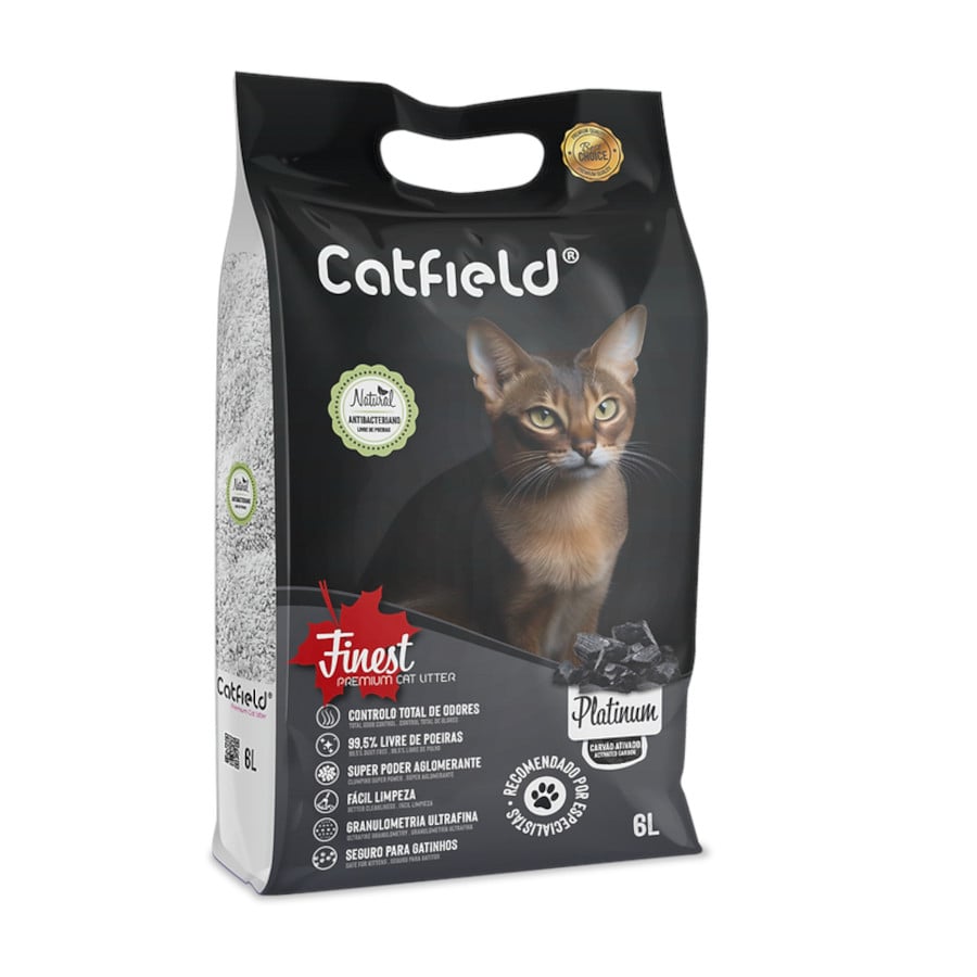 15 L Catfield Premium Platinum Areia Aglomerante para gatos