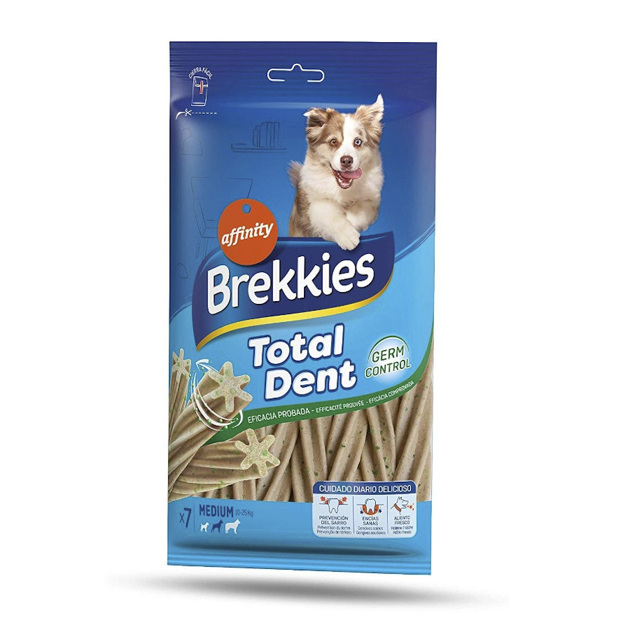 0.18 KG Brekkies Snacks dentais Medium Total Dent para cães